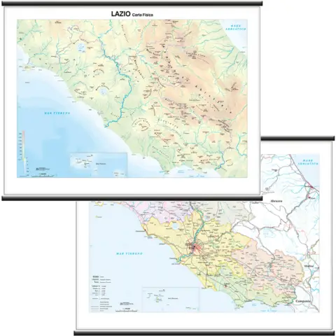 Carta Geografica Regionale Lazio
