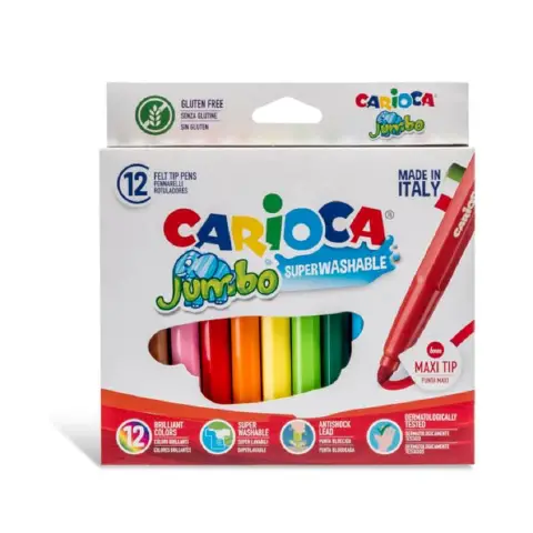 Pennarelli Maxi Superlavabili Carioca 12 colori