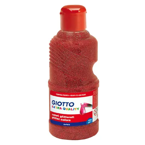 Tempera Glitter Giotto Rosso