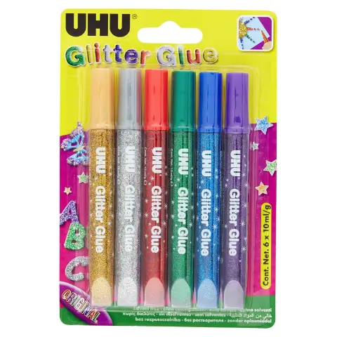 Porporina Glitter Glue Original Uhu • 6x10ml