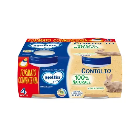Omogeneizzato Carne Coniglio Mellin - 80g x 4