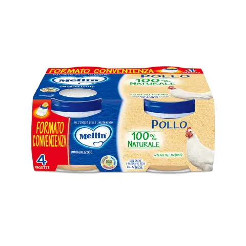 Omogeneizzato Carne Pollo Mellin - 80g x 4