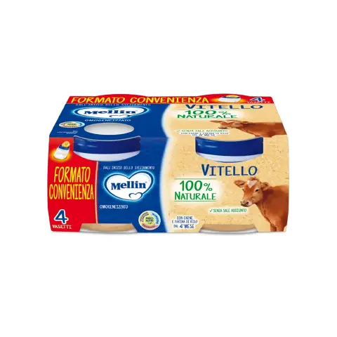 Omogeneizzato Carne Vitello Mellin - 80g x 4