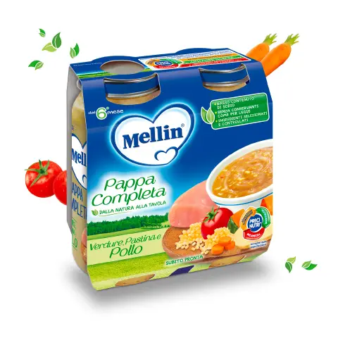Pappa Completa Mellin Pollo - 250g x 2