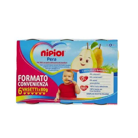 Omogenizzato Nipiol gr. 80x6 Frutta Pera