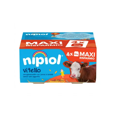 Omogenizzato Nipiol gr. 80x4 Vitello