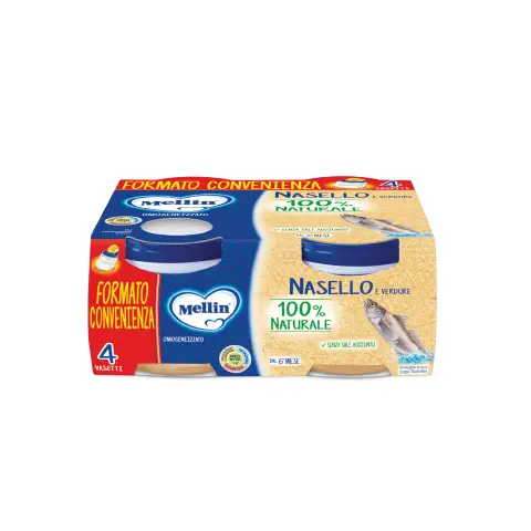 Omogeneizzato Pesce Mellin gr. 80x4 Nasello