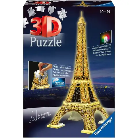 Puzzle 3d Tour Eiffel con Luce