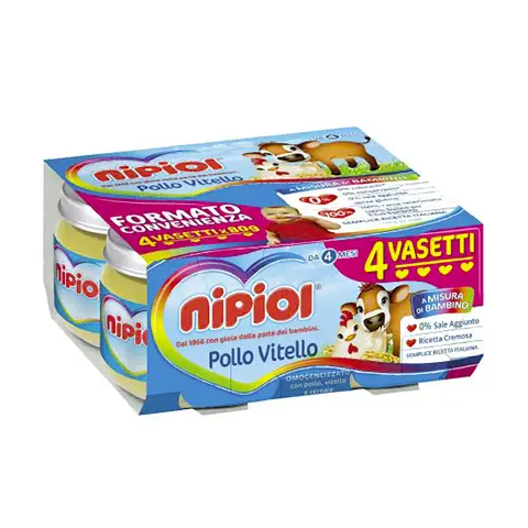 Omogenizzato Nipiol gr. 80x4 Pollo Vitello