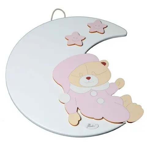 LUNA GRANDE ROSA ORSO IN LEGNO