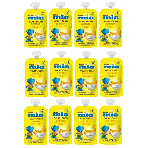 Pouch Yogurt Banana 90 Gr Mio