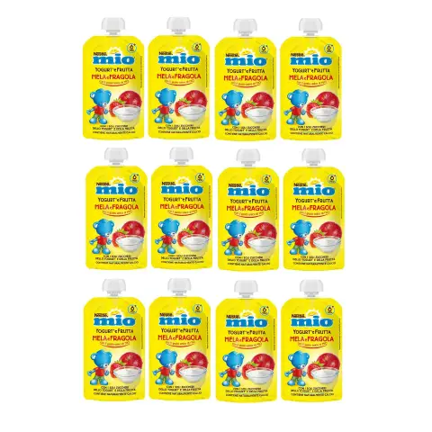Pouch Yogurt Fragola Mela 90 Gr Mio