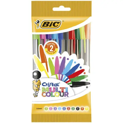 Penna Bic Cristal Bl.Pz 10 Multicolor