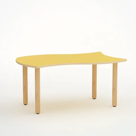 TAVOLO ONDA VERSO H 52 CM - MISURA 2 - GIALLO