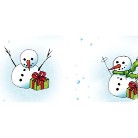 Cartoncino Deco' Pupazzi di Neve