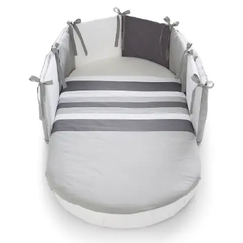 Cordinato Tessile per Letto Lab 03 Grigio