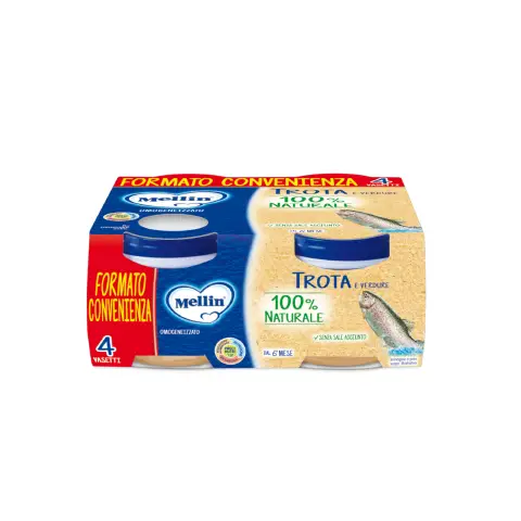 Omogeneizzato Pesce Mellin gr. 80x4 Trota