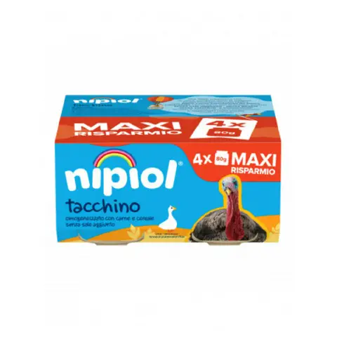 Omogeneizzato Carne Nipiol gr. 80x4 Tacchino
