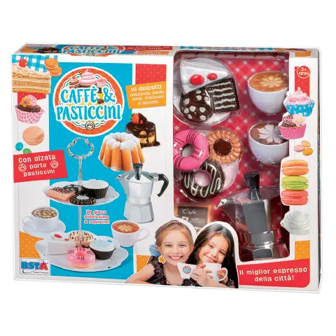 Playset Caffe e Pasticcini con Moka