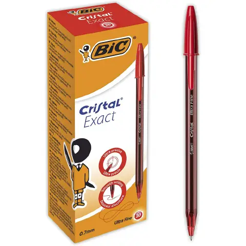 Penna Bic Cristal Exact Rossa - confezione 20 pz