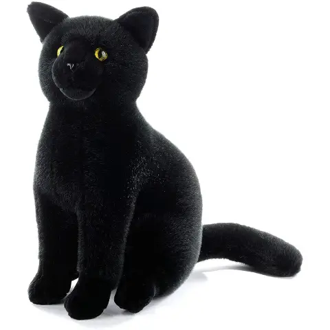 Peluche Bombay Gatto Nero L 30 cm.