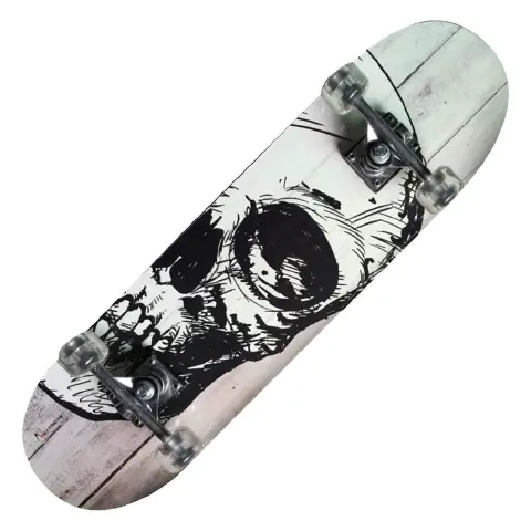 Skateboard Tribe Pro White Skull