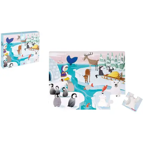 Puzzle Tattile la Vita Sulla Banchisa 20 Pezzi
