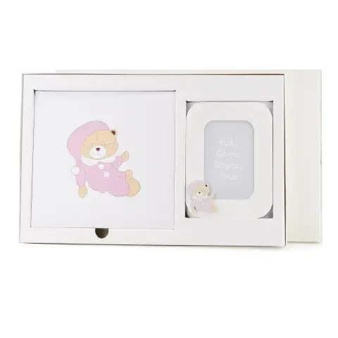 PACK DIARIO CON PORTA FOTO MIMI ROSA