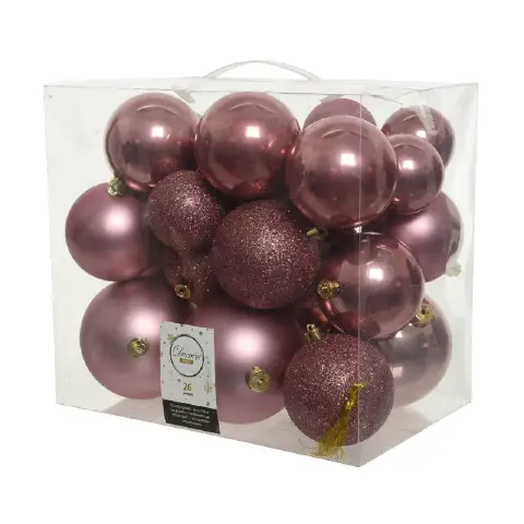 Box 26 Sfere Diametro 6/810cm. Velvet Pink