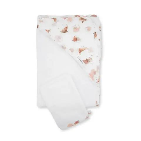 Asciugamano Neonato con Guanto Butterfly