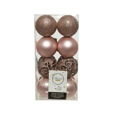 Box 16 Sfere Diametro 6cm. Blush Pink