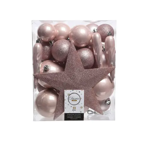 Box 33 Sfere Diametro 8cm. Blush Pink