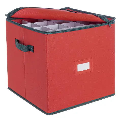 Contenitore Xmas Sfere Qu Rosso 27p D100