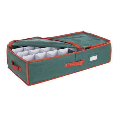 Contenitore Xmas Sfere Ret Verde 64p D80