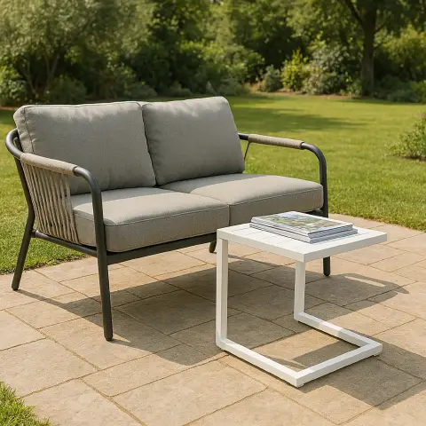 Tavolino Hilde 40x40 Bianco Bizzotto