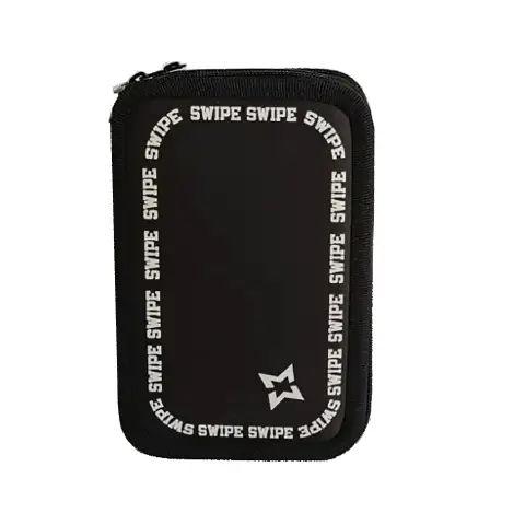 Swipe Color Astuccio 3 Zip Nero Bianco