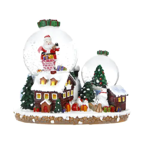 Waterball Santa & Villaggio: 14x11x12 cm