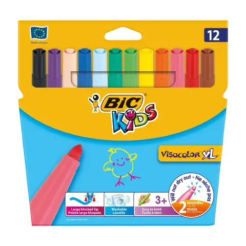 Pennarelli Bic Kids Visacolor XL 12 Colori