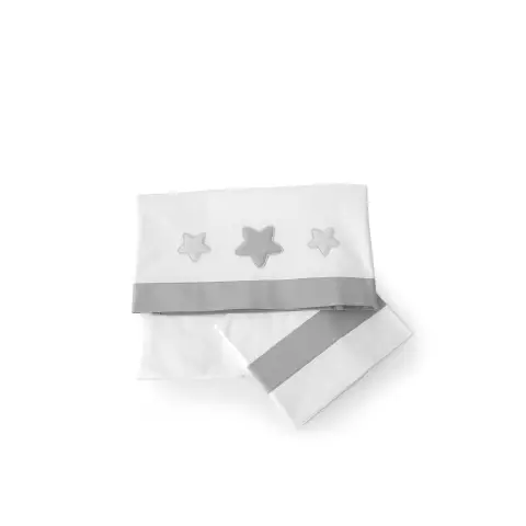 Set Lenzuola Letto Orsone Bianco Grigio