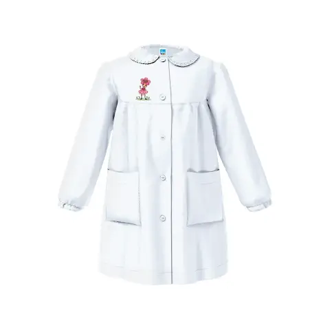 Grembiule Bambina Asilo 4037 Bianco 6 Anni
