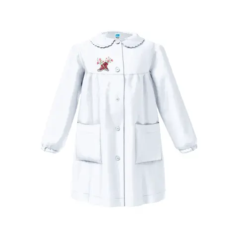 Grembiule Bambina Scuola 4064 Bianco 6 Anni