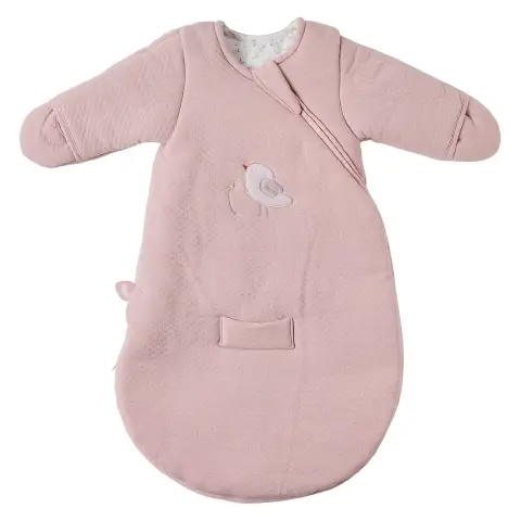 Sacco Nido Rosa Con Guanti 0-3 Mesi