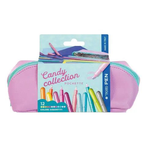 Pochette Tratto Pen Candy Collection 12 Pz
