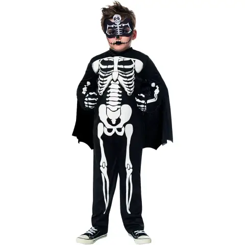 Costume Super Scheletro Per Bambini Tg. S