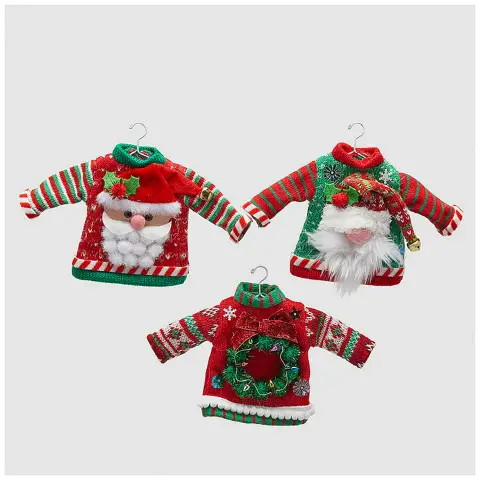 Maglione Natale Decoro Albero 3 Assortimenti