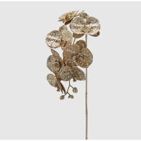 Orchidea Glitter Ramo Decoro Albero