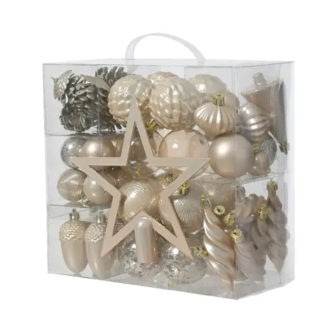 Set 60 Sfere Natalizie Diametro 6 cm. Pearl