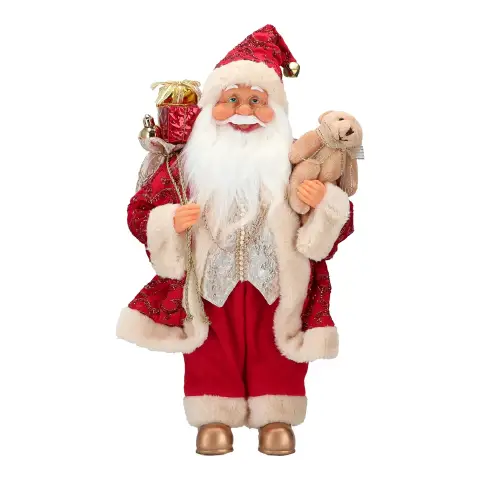 Babbo Natale Rosso e Oro 40 cm