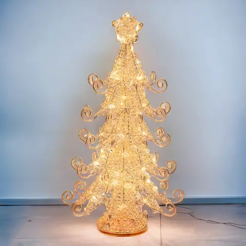 Natale Albero Abete Metallo H 35 Cm