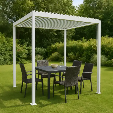 Pergola Palmas 3x3 h240 Bianco Salmar